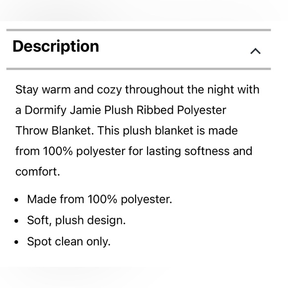 NWT Dormify Snuggle Me Plush Ribbed Throw blanket #2 - Picture 4 of 4